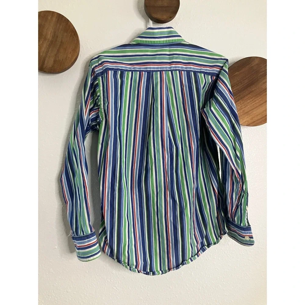 Ralph Lauren Multicolor Vertical Striped Button Up Boys Size‎ 5